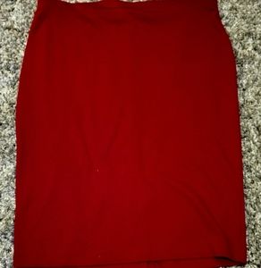 Women's Burgundy Red Pencil Skirt